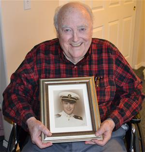 DC with photo of him at St Marys_thumb.jpg